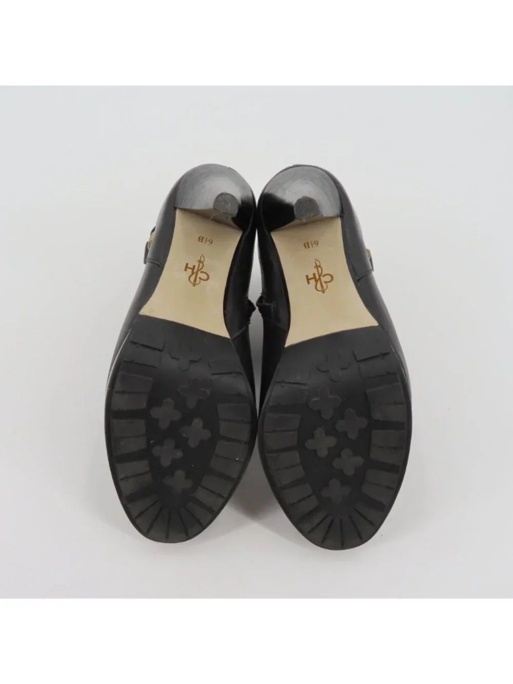 Cole Haan 6.5 B Women Kennedy Solid Black Leather Platform Ankle Boots Booties